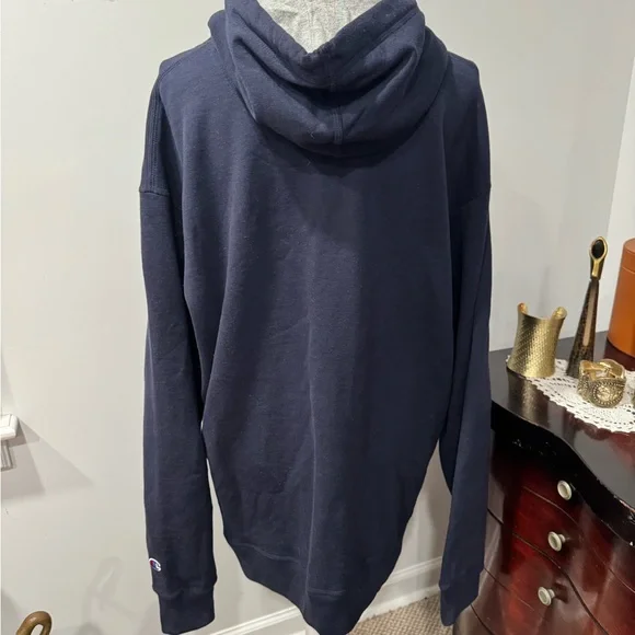 Champion Men's Navy Hoodie Sweater - Picture 5 of 8